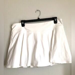 Plus size white tennis skirt